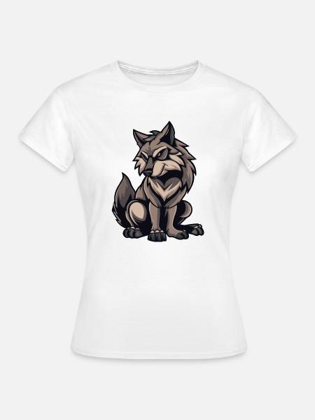 wolf - Frauen T-Shirt - Weiß