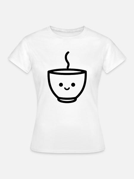 Kaffeebecher - Frauen T-Shirt - Weiß