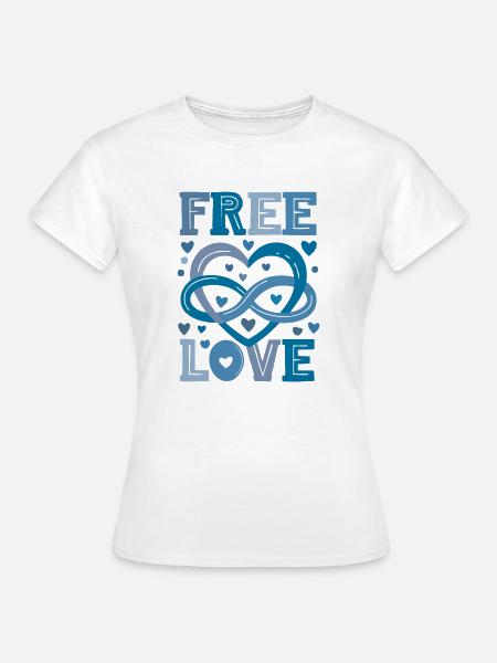 Polyamorie Symbol - Türkis - Frauen T-Shirt - Weiß
