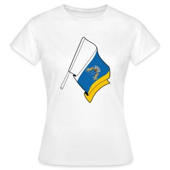 Pavillon Îles Canaries - T-shirt Femme - blanc - Devant - AI Model Female 172 dark (172cm)