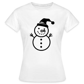 Bonhomme de neige - T-shirt Femme - blanc - Devant - AI Model Female 172 dark (172cm)