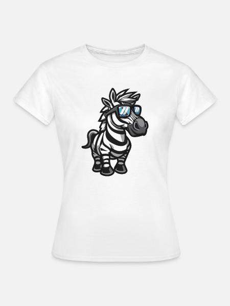 Zebra Comic Cool - Frauen T-Shirt - Weiß