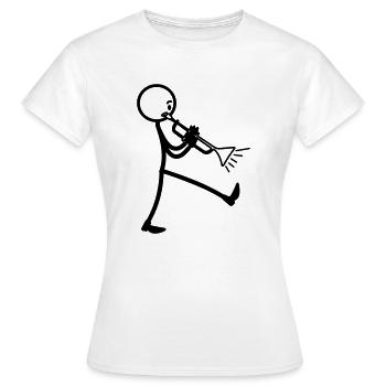 Trompeter - Frauen T-Shirt - Weiß - Vorne - AI Model Female 172 dark (172cm)