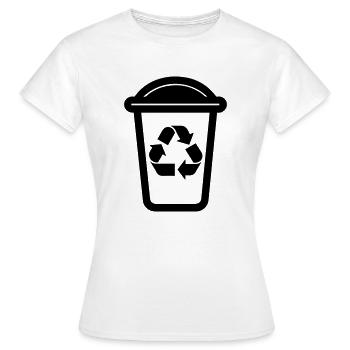 poubelle - T-shirt Femme - blanc - Devant - AI Model Female 172 dark (172cm)