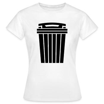 poubelle - T-shirt Femme - blanc - Devant - AI Model Female 172 dark (172cm)