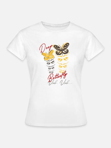 deep papillon - T-shirt Femme - blanc