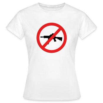 Paix - Pas de guerre - Mouvement pacifiste - T-shirt Femme - blanc - Devant - AI Model Female 172 dark (172cm)
