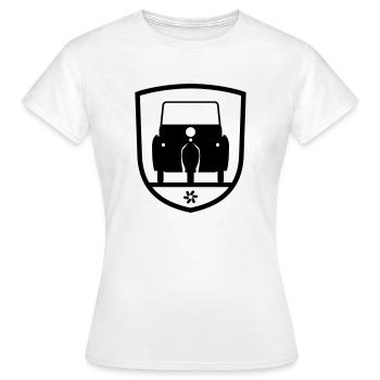 Krause Duo Brandis Emblem (+ votre texte) - T-shirt Femme - blanc - Devant - AI Model Female 172 dark (172cm)