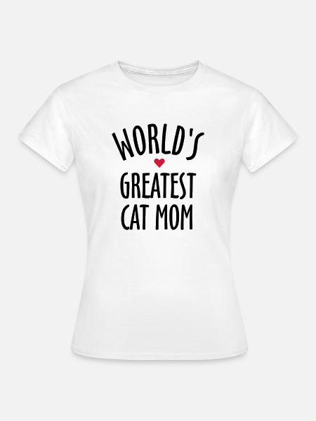 World's Greatest Cat Mom - Frauen T-Shirt - Weiß
