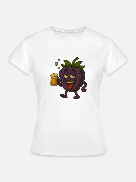 heitere Hrombeere - Frauen T-Shirt - Weiß