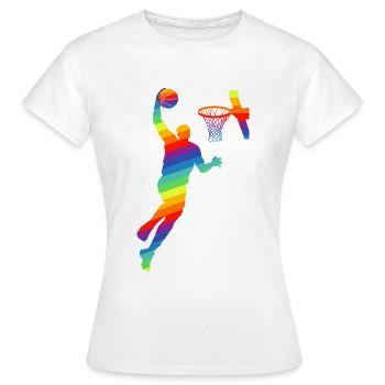 Basket-ball Hommes - T-shirt Femme - blanc - Devant - AI Model Female 172 dark (172cm)
