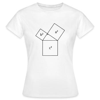 Satz des Pythagoras - Frauen T-Shirt - Weiß - Vorne - AI Model Female 172 dark (172cm)