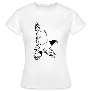Pigeon - carrier pigeon - Women's T-Shirt - white - Front - AI Model Female 172 dark (172cm)