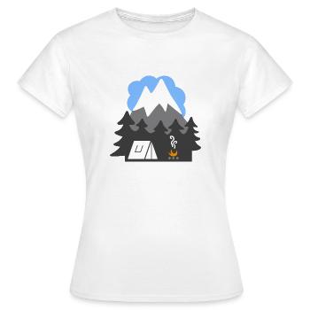 NATURE TENTES MONTAGNE HEAVEN - T-shirt Femme - blanc - Devant - AI Model Female 172 dark (172cm)