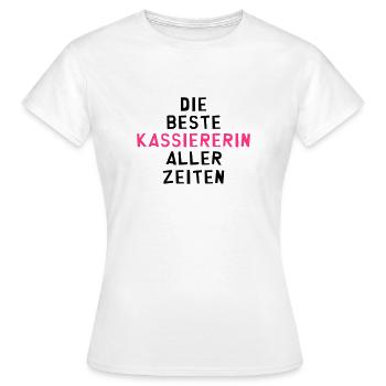 Kassierer Kassiererin Handel Verkäufer Kasse - Frauen T-Shirt - Weiß - Vorne - AI Model Female 172 dark (172cm)