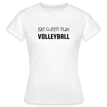 Volleyball - Volley Ball - Volley-Ball - Sport - Frauen T-Shirt - Weiß - Vorne - AI Model Female 172 dark (172cm)