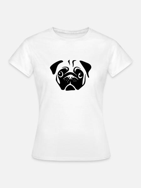 Mops - Frauen T-Shirt - Weiß
