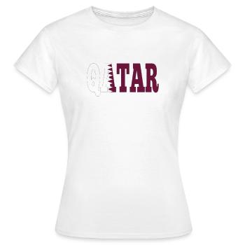 Qatar - Women's T-Shirt - white - Front - AI Model Female 172 dark (172cm)