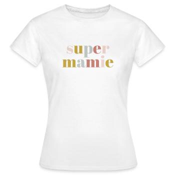 Super mamie multicolor - T-shirt Femme - blanc - Devant - AI Model Female 172 dark (172cm)