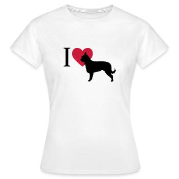 I love Berger de Picardie - Frauen T-Shirt - Weiß - Vorne - AI Model Female 172 dark (172cm)