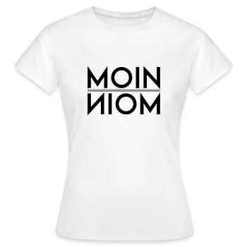 Moin Moin - Frauen T-Shirt - Weiß - Vorne - AI Model Female 172 dark (172cm)