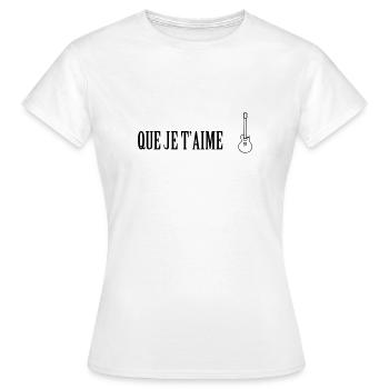 QUE JE T AIME - T-shirt Femme - blanc - Devant - AI Model Female 172 dark (172cm)