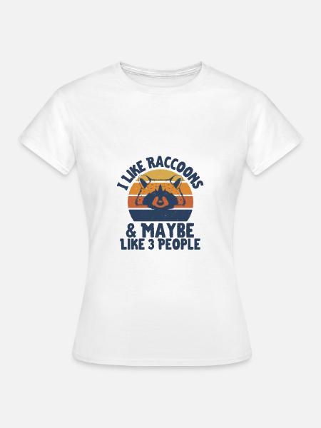 Waschbär - Frauen T-Shirt - Weiß