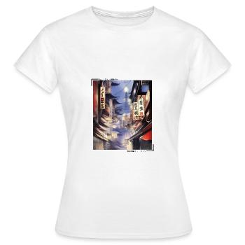 Esthétique streetwear japonaise - T-shirt Femme - blanc - Devant - AI Model Female 172 dark (172cm)