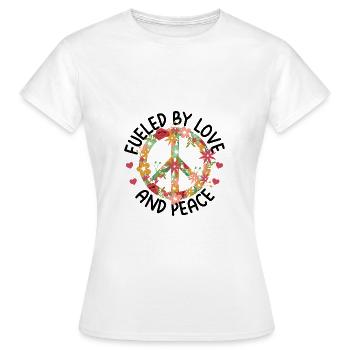 Hippie - T-shirt Femme - blanc - Devant - AI Model Female 172 dark (172cm)