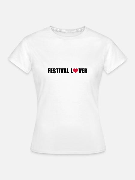 festival lover - Frauen T-Shirt - Weiß