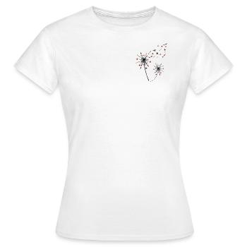Wein Pusteblume Löwenzahn Weinliebhaber Geschenk - Frauen T-Shirt - Weiß - Vorne - AI Model Female 172 dark (172cm)