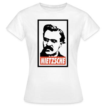 Friedrich Nietzsche - T-shirt Femme - blanc - Devant - AI Model Female 172 dark (172cm)
