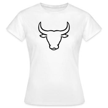 Stier - Frauen T-Shirt - Weiß - Vorne - AI Model Female 172 dark (172cm)