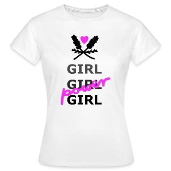 Girl Power - Women's T-Shirt - white - Front - AI Model Female 172 dark (172cm)