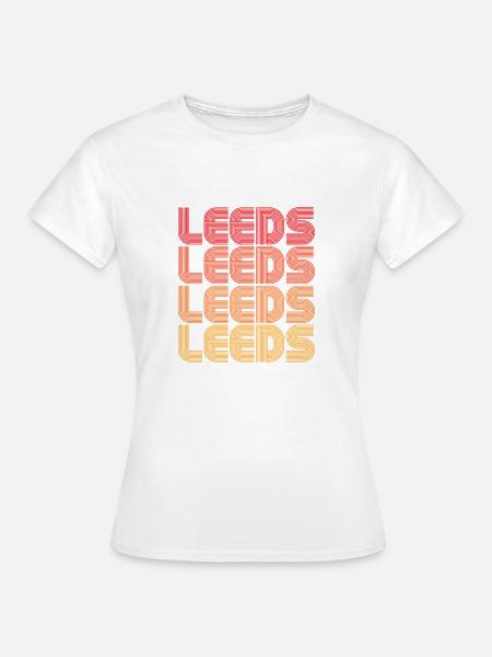 Leeds Gradient Repeats - Frauen T-Shirt - Weiß