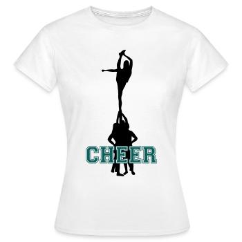 Cheerleading, Cheer - Frauen T-Shirt - Weiß - Vorne - AI Model Female 172 dark (172cm)