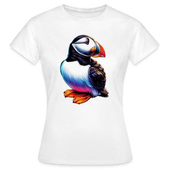 Puffin - Women's T-Shirt - white - Front - AI Model Female 172 dark (172cm)