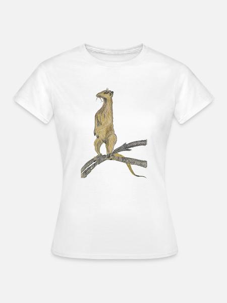 Fantasievögel auf Zweigen - Frauen T-Shirt - Weiß