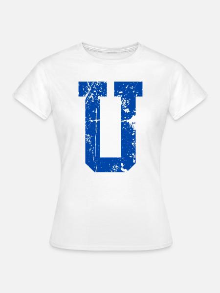 Letter u Retro Sport - Frauen T-Shirt - Weiß