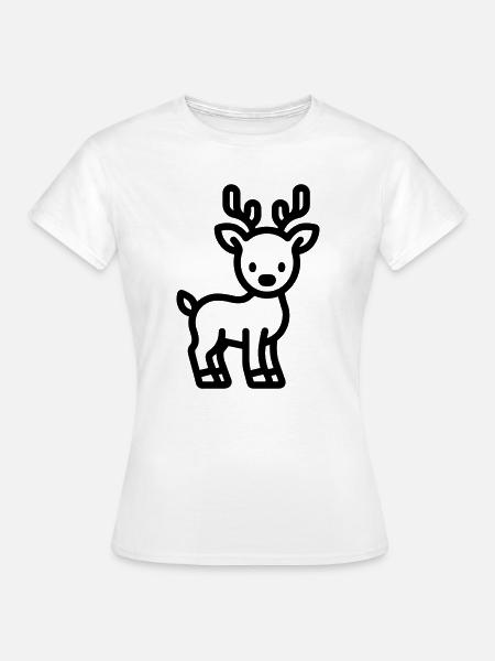Hirsch - Frauen T-Shirt - Weiß