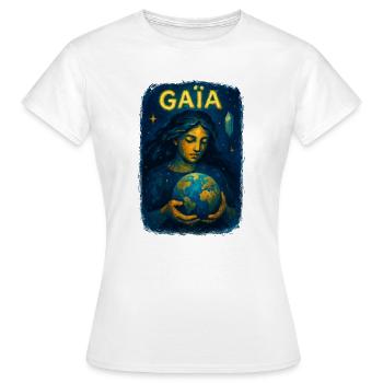 Gaïa - Mère Nature - Arbre de Vie - T-shirt Femme - blanc - Devant - AI Model Female 172 dark (172cm)
