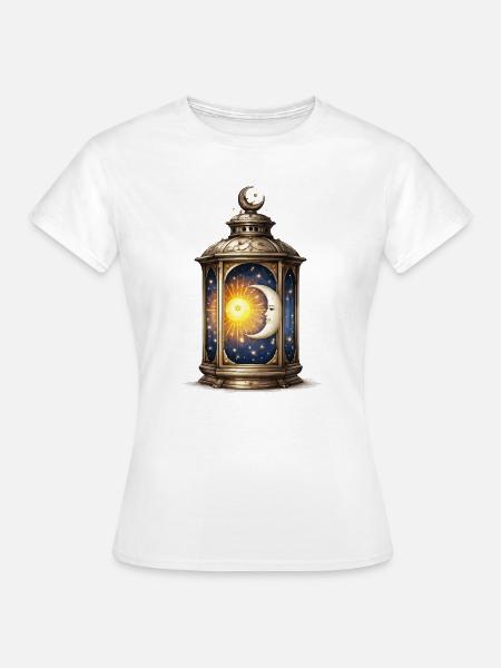Sonnenmond-Laterne - Frauen T-Shirt - Weiß