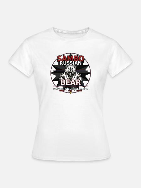 Sambo Bear Russischer Kampfbär - Frauen T-Shirt - Weiß