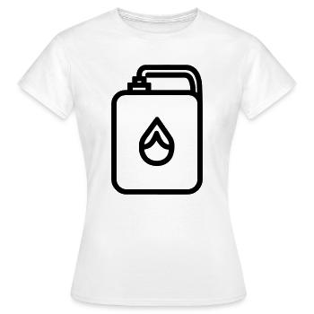 bidon d’essence - T-shirt Femme - blanc - Devant - AI Model Female 172 dark (172cm)