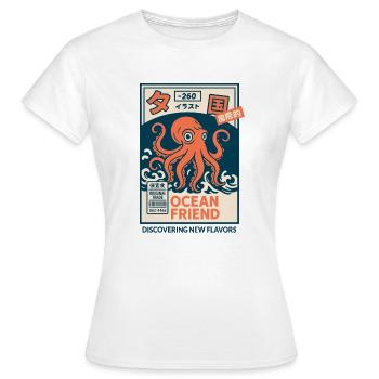Ocean Friend - Women's T-Shirt - white - Front - AI Model Female 172 dark (172cm)