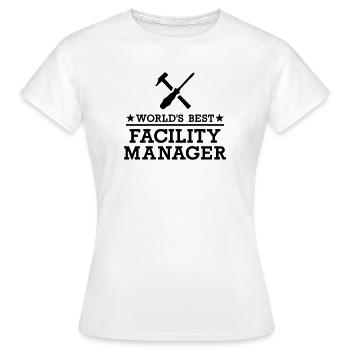 Facility Manager - T-shirt Femme - blanc - Devant - AI Model Female 172 dark (172cm)