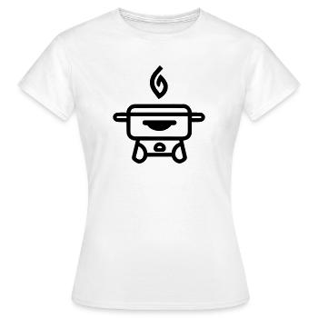 Barbecue - T-shirt Femme - blanc - Devant - AI Model Female 172 dark (172cm)