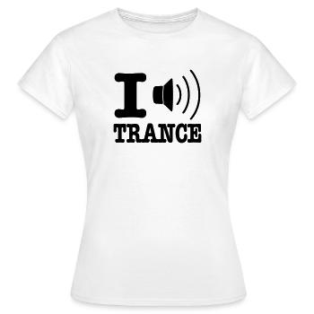 I speaker trance / I love trance - T-shirt Femme - blanc - Devant - AI Model Female 172 dark (172cm)
