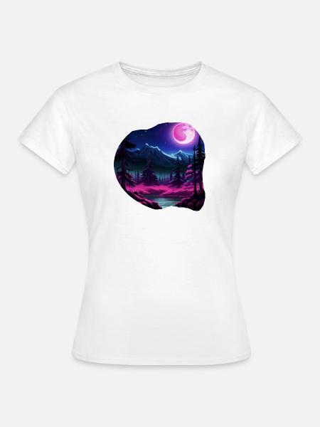 Vollmondnatur - Frauen T-Shirt - Weiß