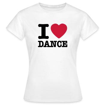 I love dance / I heart dance - T-shirt Femme - blanc - Devant - AI Model Female 172 dark (172cm)